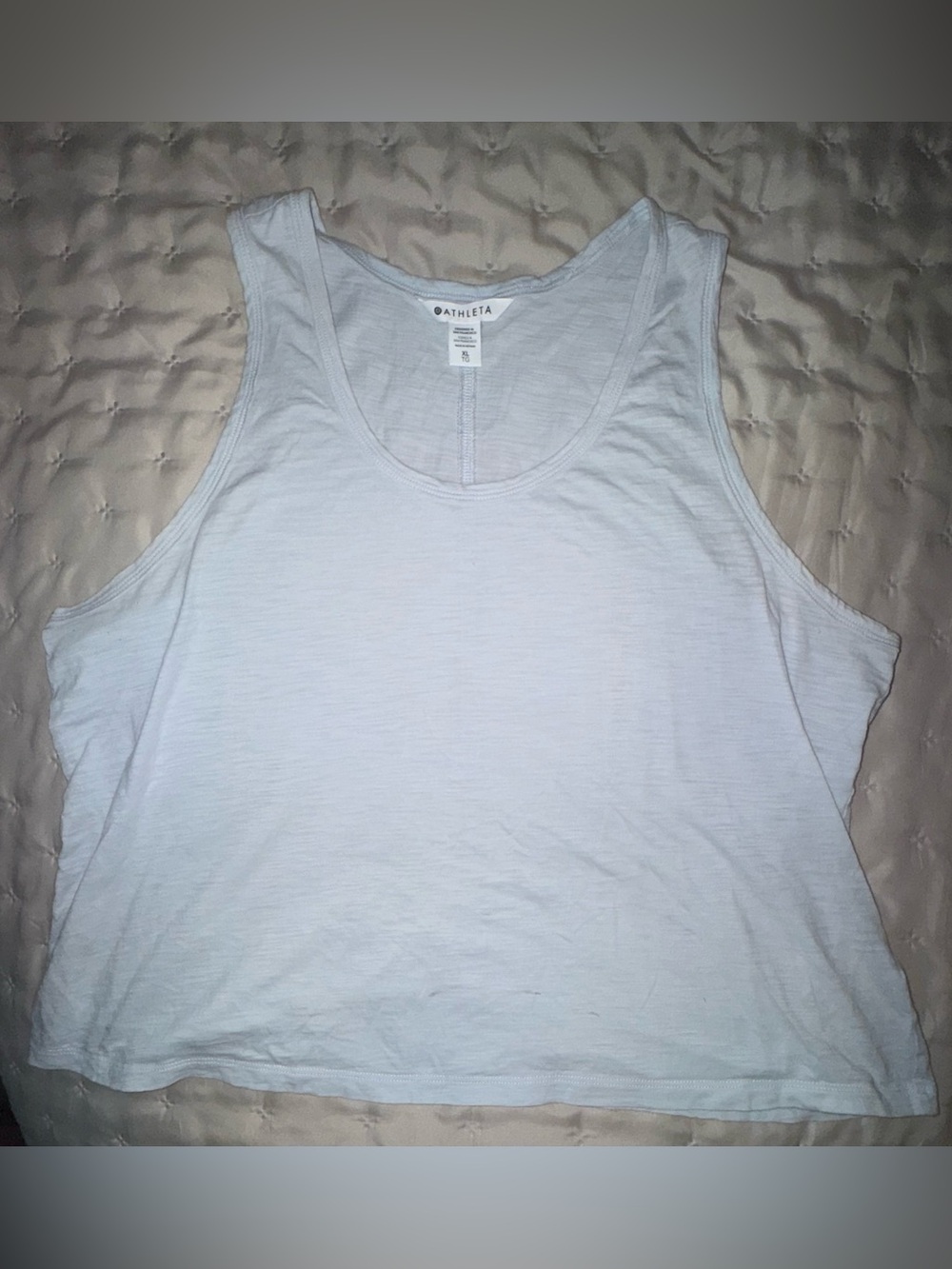 Athleta White Scoop Neck Tank Top